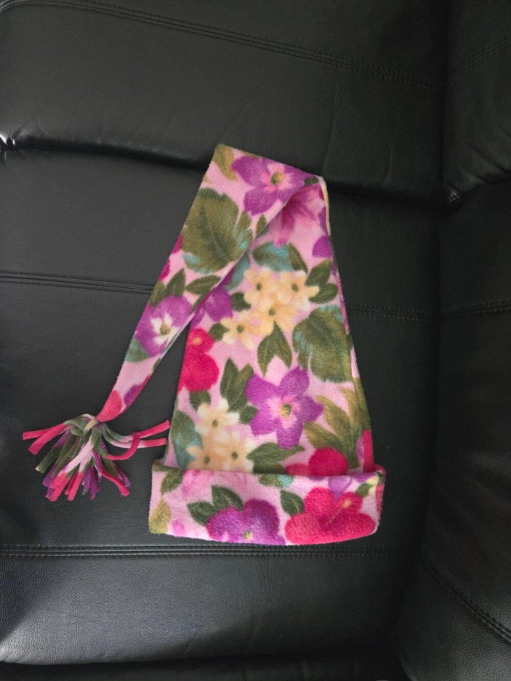 Fleece Floral Stocking Cap